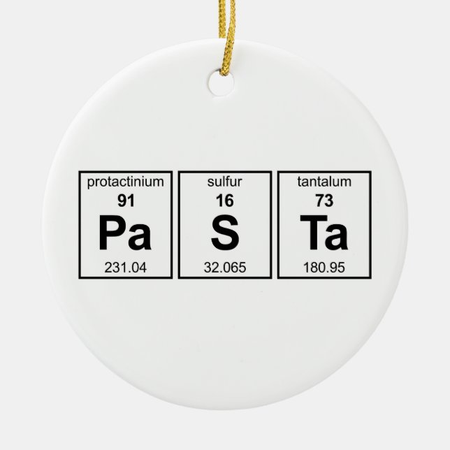 PaSTa Periodic-Tabelle Keramik Ornament (Vorne)