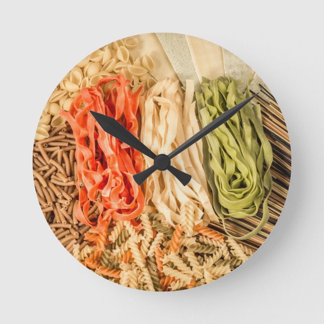 Pasta Runde Wanduhr (Vorderseite)