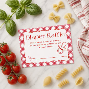 Pasta & Schnuller Handgezeichnete italienische Win Begleitkarte