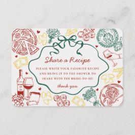 Pasta That‘s Amore Italienische Hochzeitsdusche Re Begleitkarte