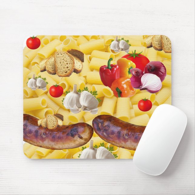 Pasta Tomato Brot Maus Pad! Mousepad (Mit Mouse)