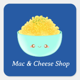 Pasta und Käse Quadratischer Aufkleber