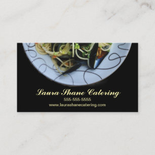 Pasta und Miesmuscheln Catering Visitenkarte