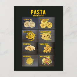 Pasta Variationen Italienisches Restaurant Zutaten Postkarte