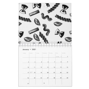 Pasta Vielfalt Grau Essen Italien Liebhaber Foodie Kalender