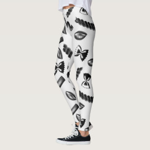 Pasta Vielfalt Grau Essen Italien Liebhaber Foodie Leggings