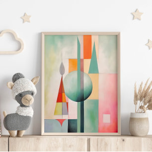 Pasta Watercolor Abstrakte Wand an Wand Poster