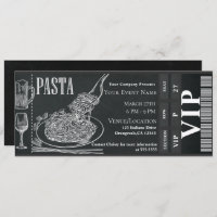 Pasta WIne Dinner Chalk VIP Abendessen Party Ticke