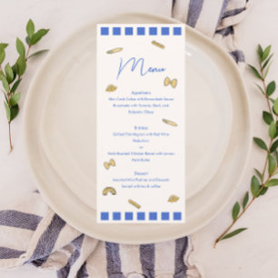 Pasta-Zeichnungen Hochzeitmenü Menükarte
