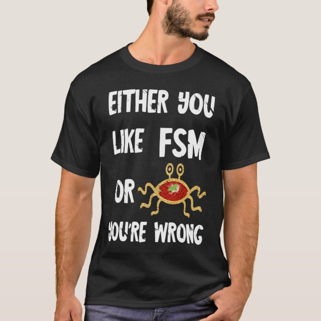 Pastafari FSM Flying Spaghetti Monster Atheist Rel T-Shirt (Vorderseite)