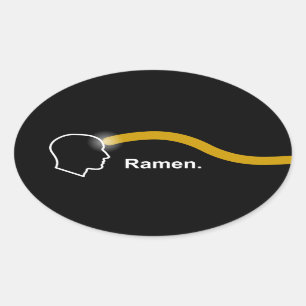 Pastafarianismus - Ramen-Sticker Ovaler Aufkleber