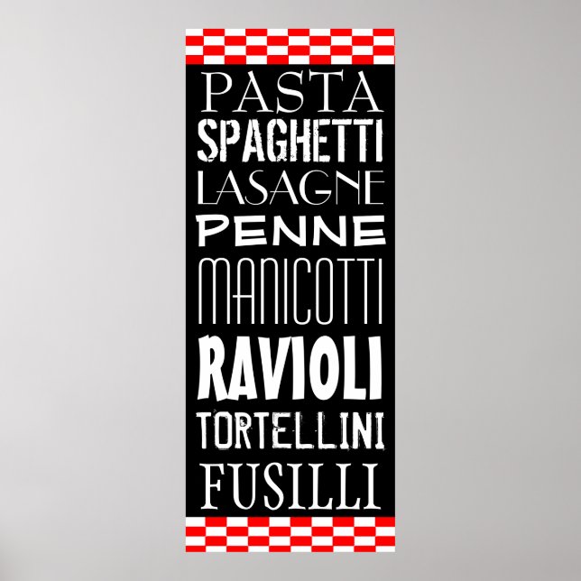 Pasta's Kitchen Art Poster (Vorne)