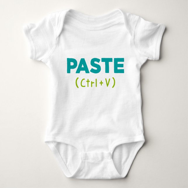 PASTE (Strg+V) Kopieren und Einfügen Baby Strampler (Vorderseite)