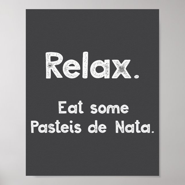 Pasteis De Nata Rtuguese Quote Funny Rtugal Food R Poster (Vorne)