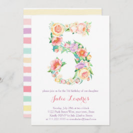 Pastel 5. Geburtstag Einladungen für Alfresco Part