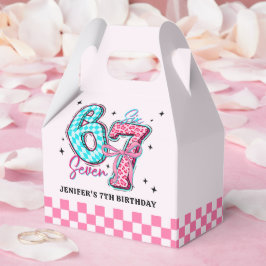 Pastel 67 Six Seven Girl Birthday Party Geschenkschachtel