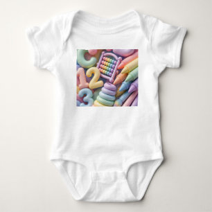 Pastel-ABC-Lern-Flash - Aufgeblasen 3D Baby Strampler