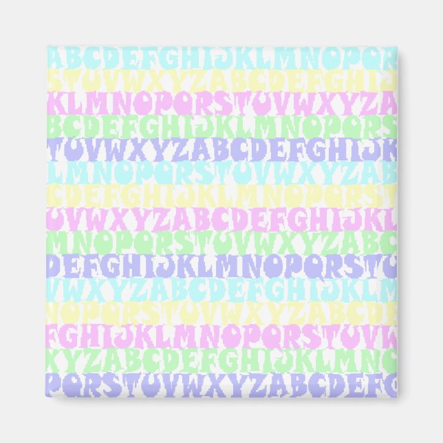 Pastel ABCs Magnet (Vorne)