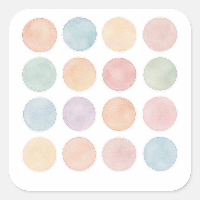Pastel Abstract Bubble Sticker Sheet (Vorderseite)