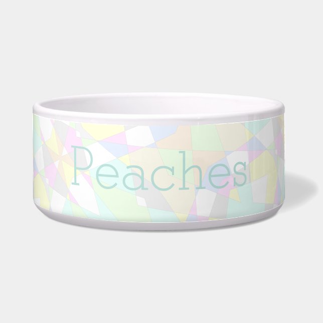Pastel Abstract Design Dog Food Bowl - HAMbWG Napf (Vorderseite)