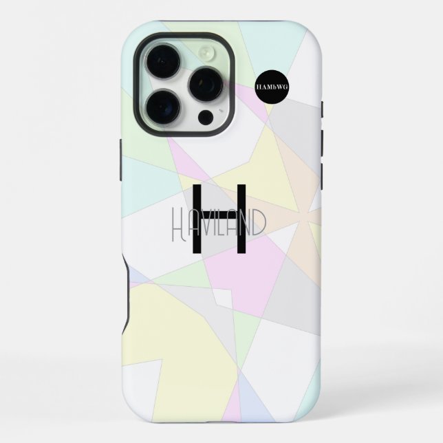 Pastel Abstract Design Handy Fall HAMbWG iPhone Hülle (Rückseite)