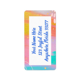 Pastel Abstract Modern Return Address Labels Adressaufkleber