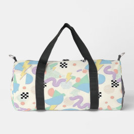 Pastel Abstract Shapes Pattern Design Duffle Bag