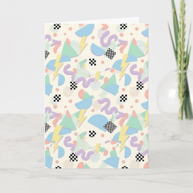 Pastel Abstract Shapes Pattern Design Karte (Vorderseite)