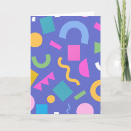 Pastel Abstract Shapes Pattern Design Karte