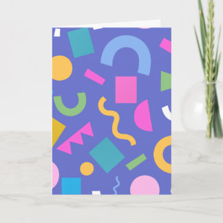 Pastel Abstract Shapes Pattern Design Karte