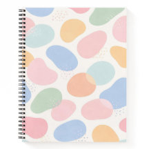Pastel Abstract Shapes Spiral Notebook