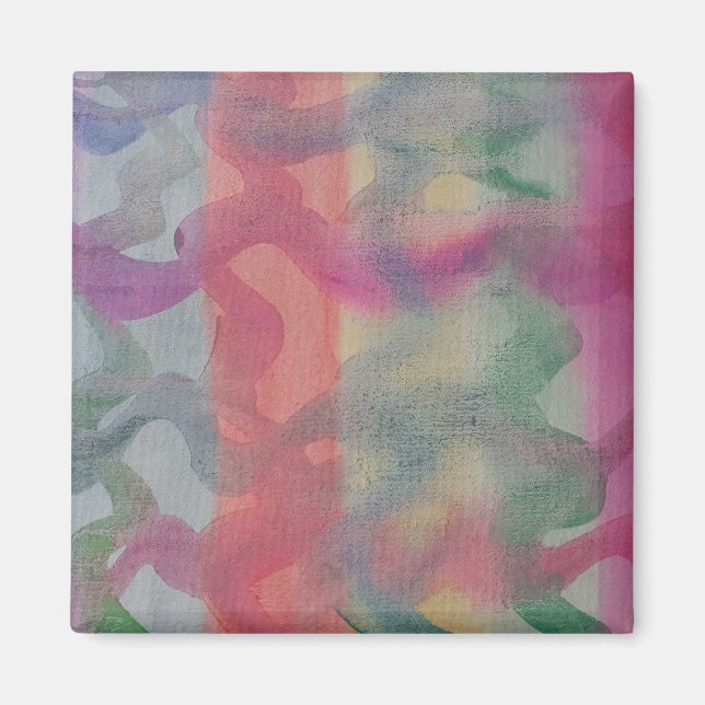 Pastel Abstrakt Art Magnet (Vorne)