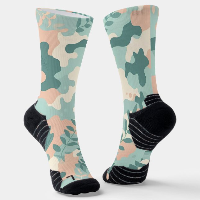 Pastel Abstrakt Camouflage Socken (Gewinkelt)