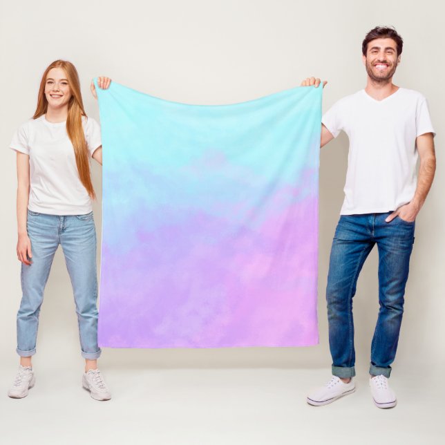 Pastel Abstrakt Clouds Fleece Blanket (Beispiel)