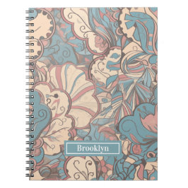 Pastel Abstrakt Doodle Muster Spiral Notebook Notizblock