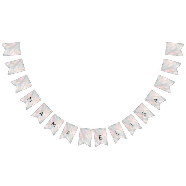 Pastel Abstrakt Elegant Chic CUSTOM BABY SHOWER Wimpelkette (Alle)