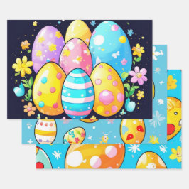 Pastel Abstrakt Ostereier Geschenkpapier Set