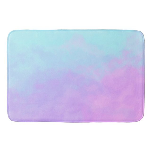 Pastel Abstrakte Wolken Badematte (Vorderseite)