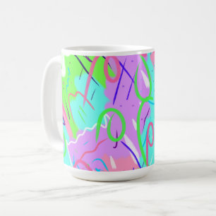Pastel Abstrakter Pop Art Kaffeetasse