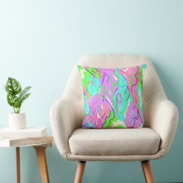Pastel Abstrakter Pop Art Kissen