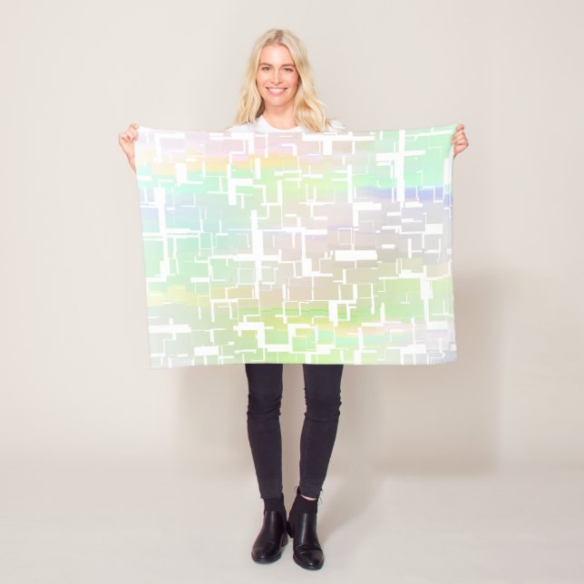Pastel Abstraktes mehrfarbiges Muster Fleecedecke (Beispiel)