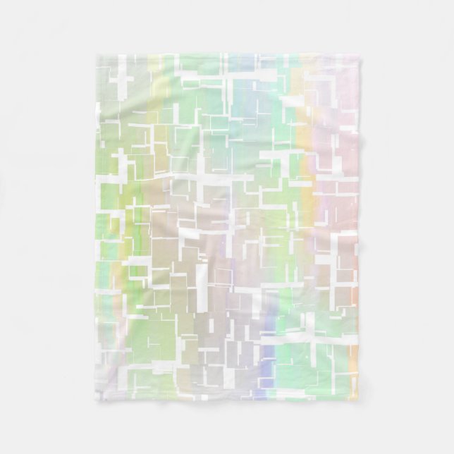 Pastel Abstraktes mehrfarbiges Muster Fleecedecke (Vorderseite)