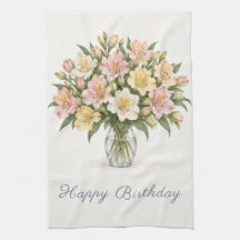 Pastel Alstroemeria Alles Gute zum Geburtstag