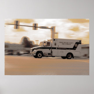 Pastel Ambulance C Poster