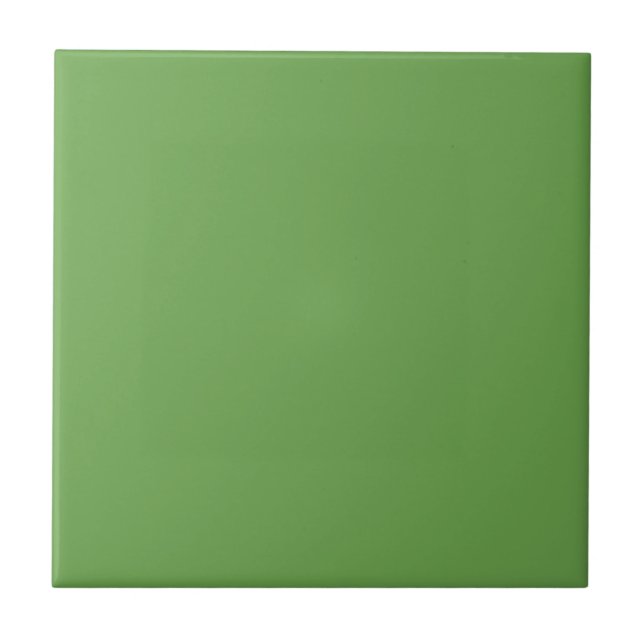 Pastel Apple Green Solid Color Tile Fliese (Vorderseite)