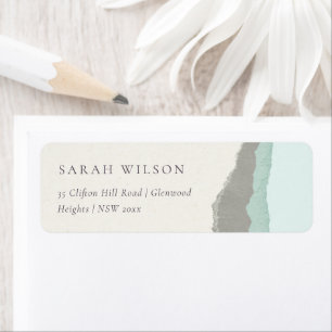 Pastel Aqua Gray Kraft Mountain Wave Adresse