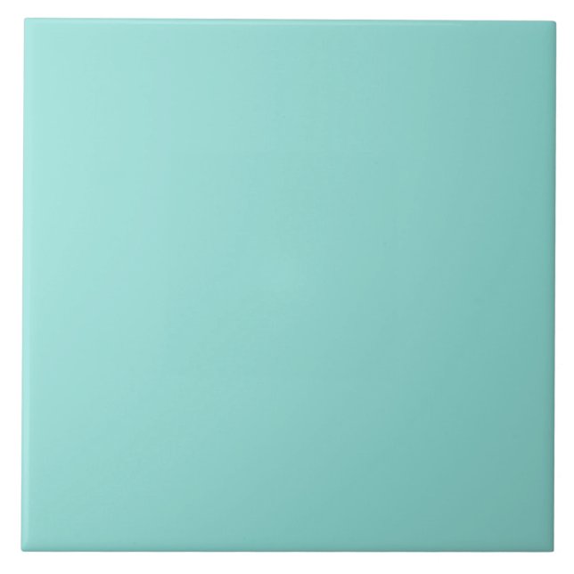 Pastel Aqua Green Keramik Tile. Fliese (Vorderseite)