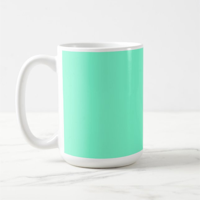 Pastel Aqua Solid Color | Classic | elegant Kaffeetasse (Links)
