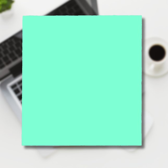 Pastel Aqua Solid Color | Classic | elegant Notizblock (Von Creator hochgeladen)