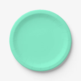 Pastel Aqua Solid Color | Classic | elegant Pappteller